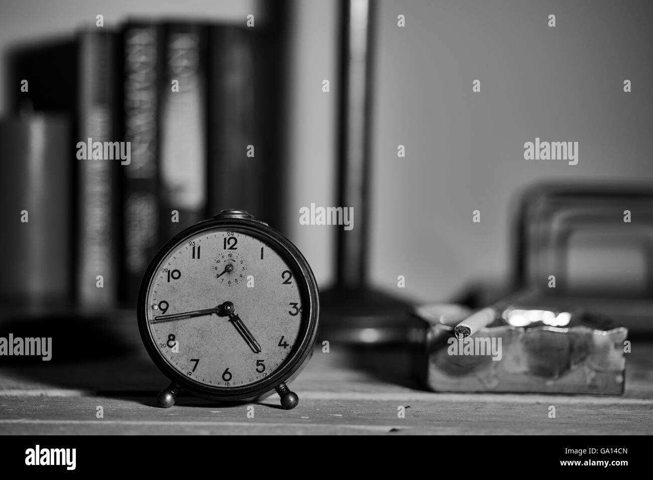 old alarm clock on background Stock Photo - Alamy