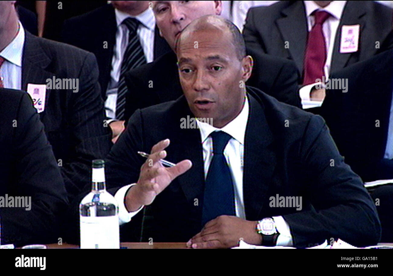 Permira managing partner Damon Buffini speaks during a meeting with the Treasury select committee concerning regulation and taxation of the private equity industry. Stock Photo