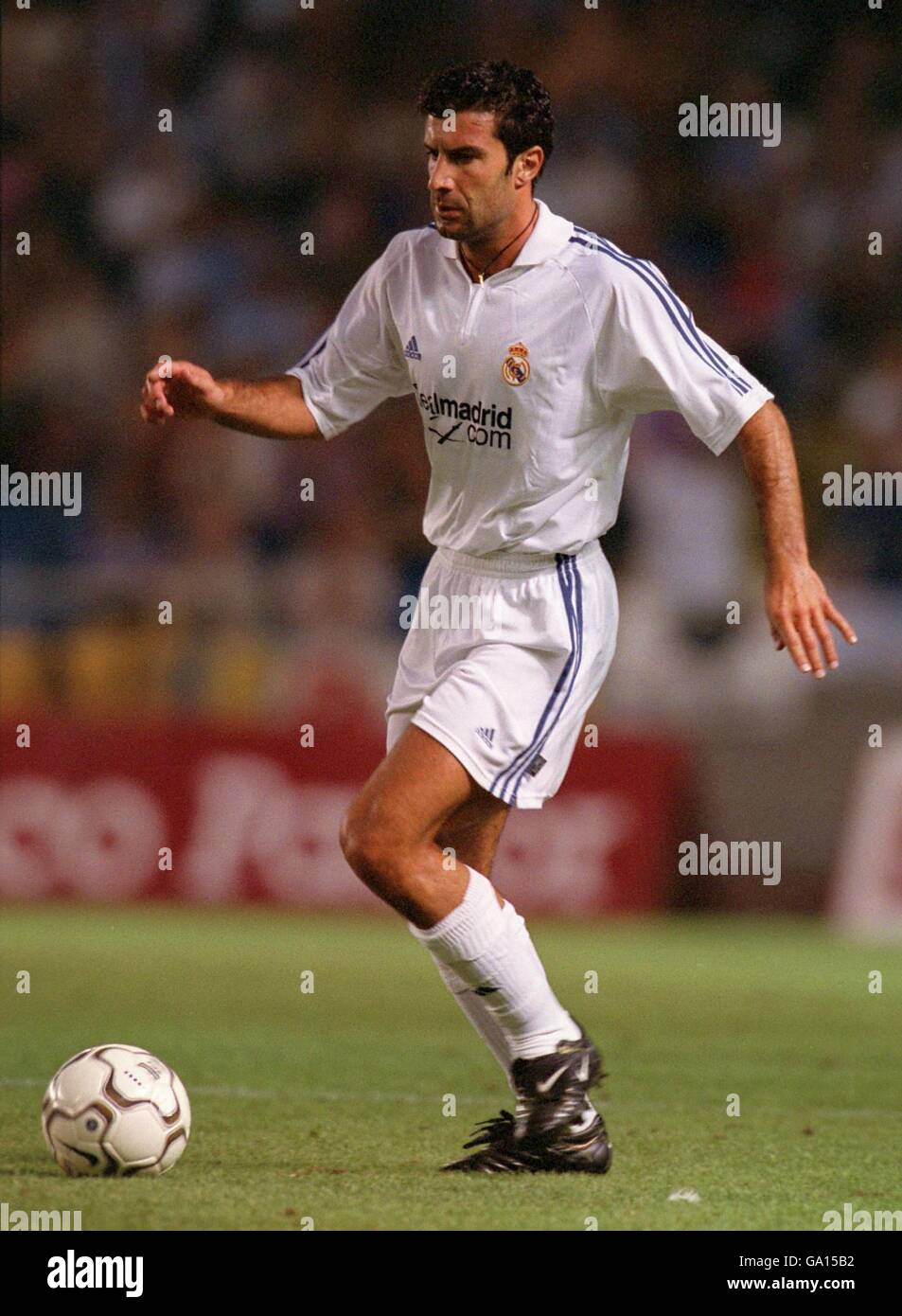 Spanish Soccer - 56th Teresa Herrera Trophy - Final - Real Madrid v Deportivo La Coruna. Luis Figo, Real Madrid Stock Photo