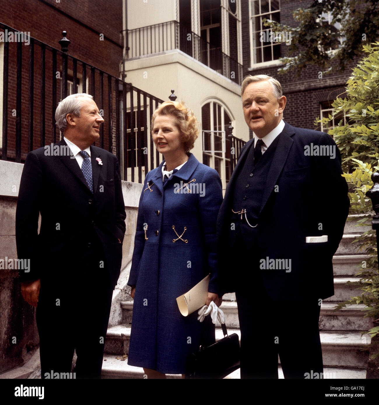 Edward Heath and Margaret Thatcher Stock Photo