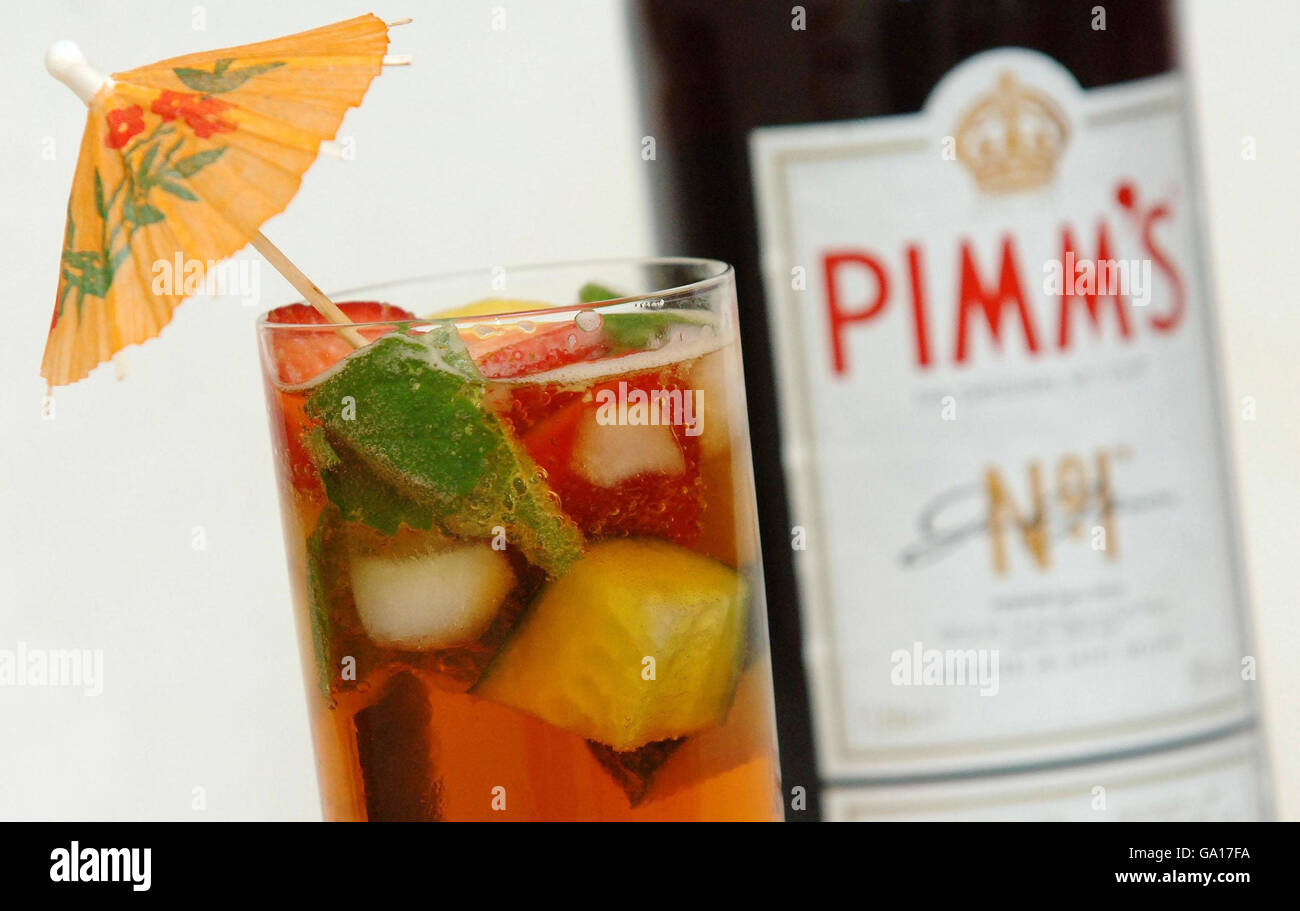 Stock picture of a bottle of the alcoholic beverage Pimms, usually