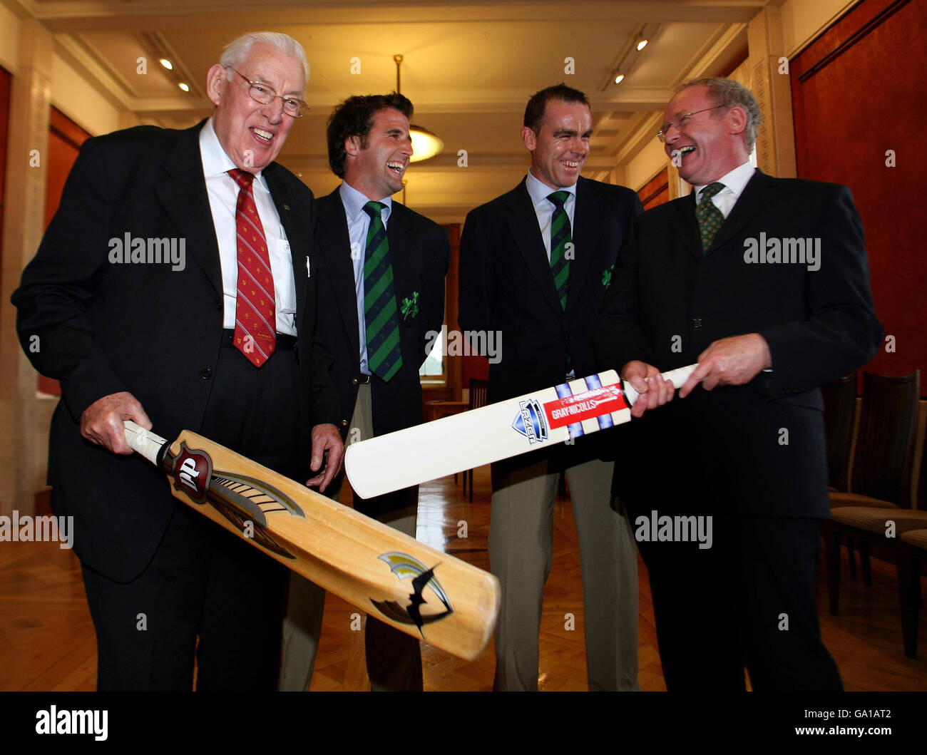 Northern Ireland First Minister, Ian Paisley (left) And Deputy First ...