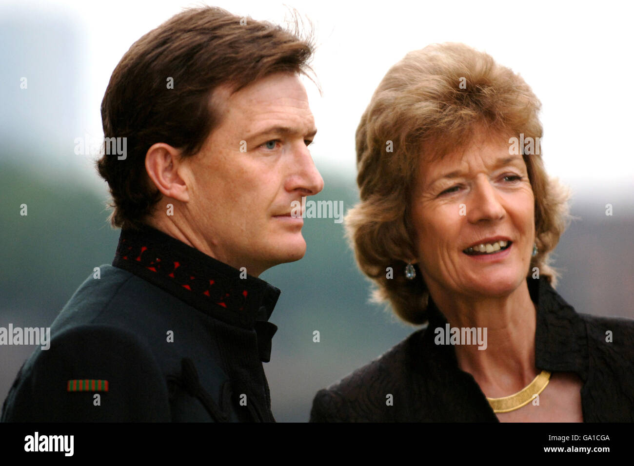 Widow of Colonel 'H' Jones, a Falklands hero, with their son Lt Col