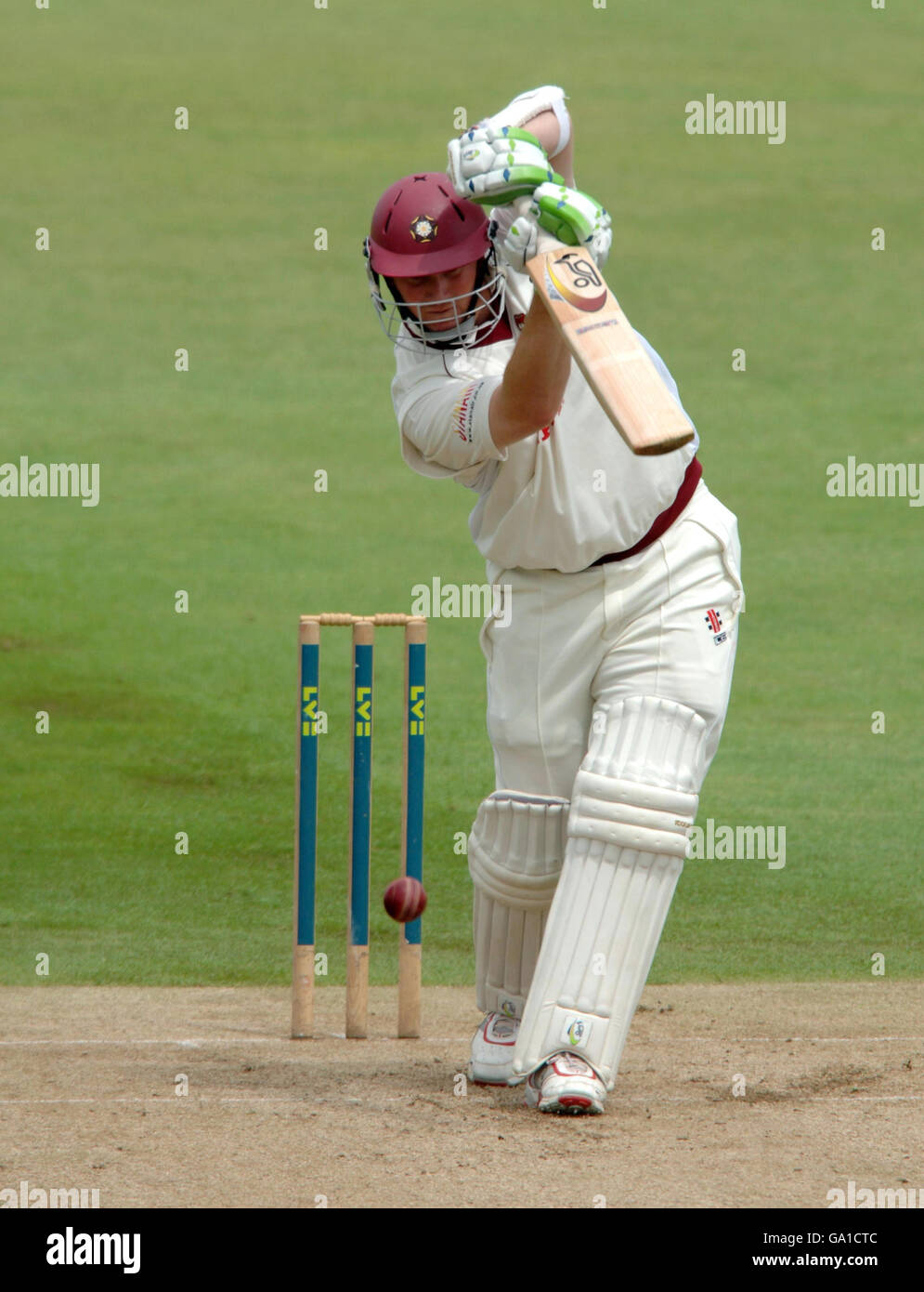 Northamptonshire's David Sales in action during the Liverpool Victoria County Championship Division Two match at The County Cricket Ground, Wantage Road, Northampton. Stock Photo