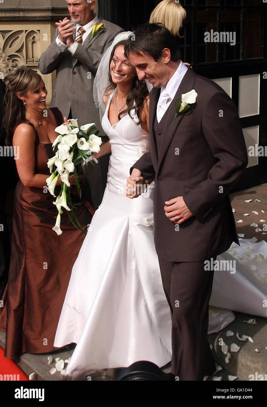 Gary Neville Wedding - Manchester. Gary Neville and his bride Emma