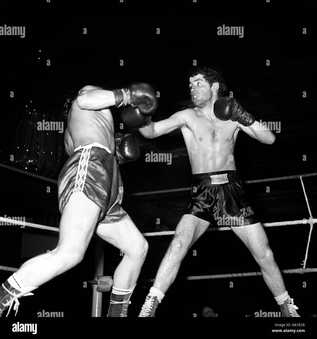 Boxing - Bantamweight Bout - Hugh Russell v Stuart Shaw - World Sporting Club Stock Photo