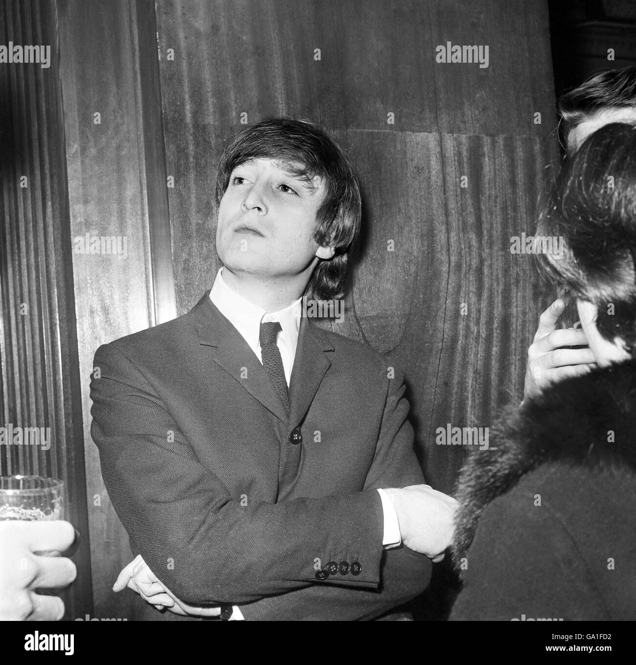 John Lennon of The Beatles during a press conference before a show iat the Gaumont in Kilburn, north London. Stock Photo