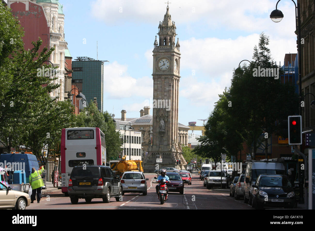 Albert Memorial Clock - Belfast, Northern Ireland. Albert Memorial Clock in Belfast city centre. Stock Photo