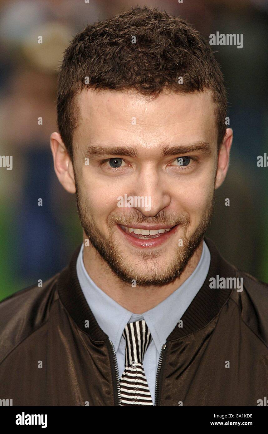 Justin Timberlake arrives for the UK Premiere of Shrek The Third at the ...