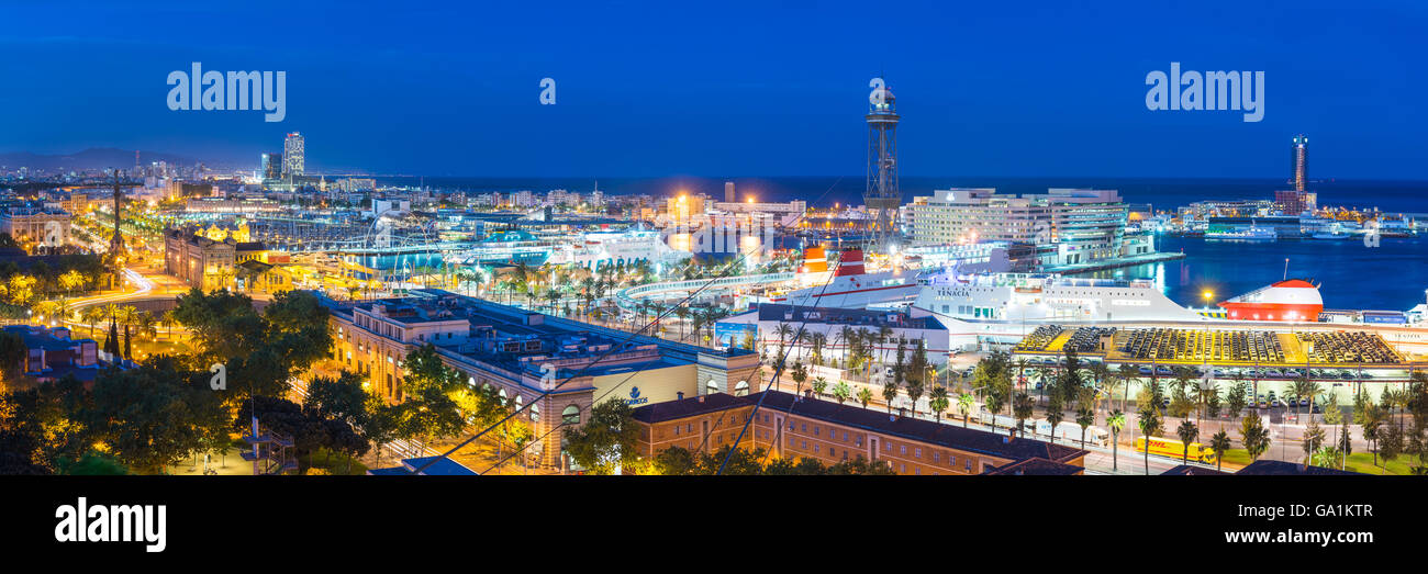 Barcelona City View, Spain Stock Photo - Alamy