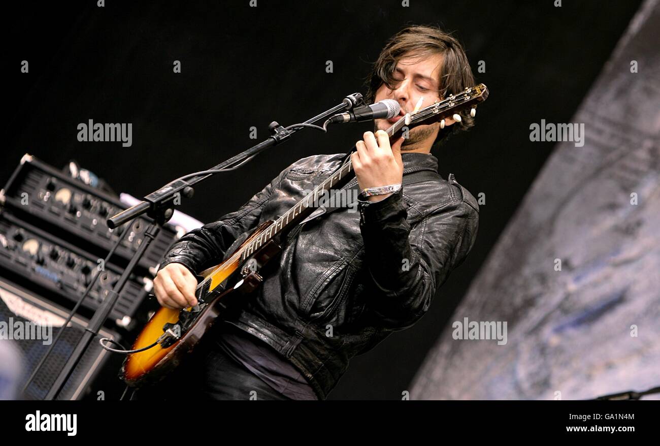 Carl Barat on stage during Dirty Pretty Things performance on the ...