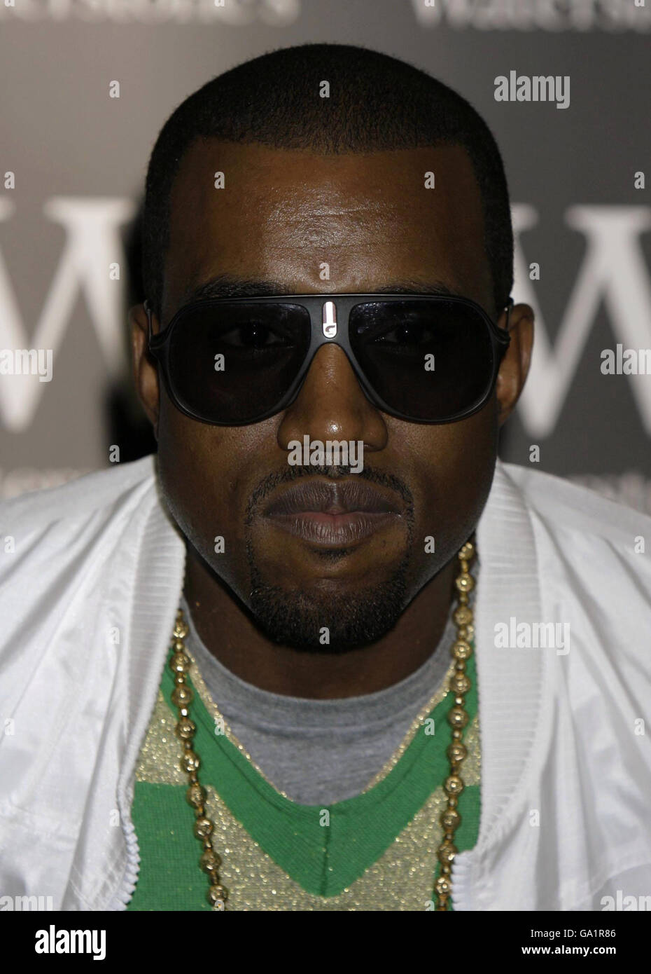 Kanye West at a book signing for his mother's new book 'Raising Kanye', at Waterstone's in Piccadilly, central London. Stock Photo