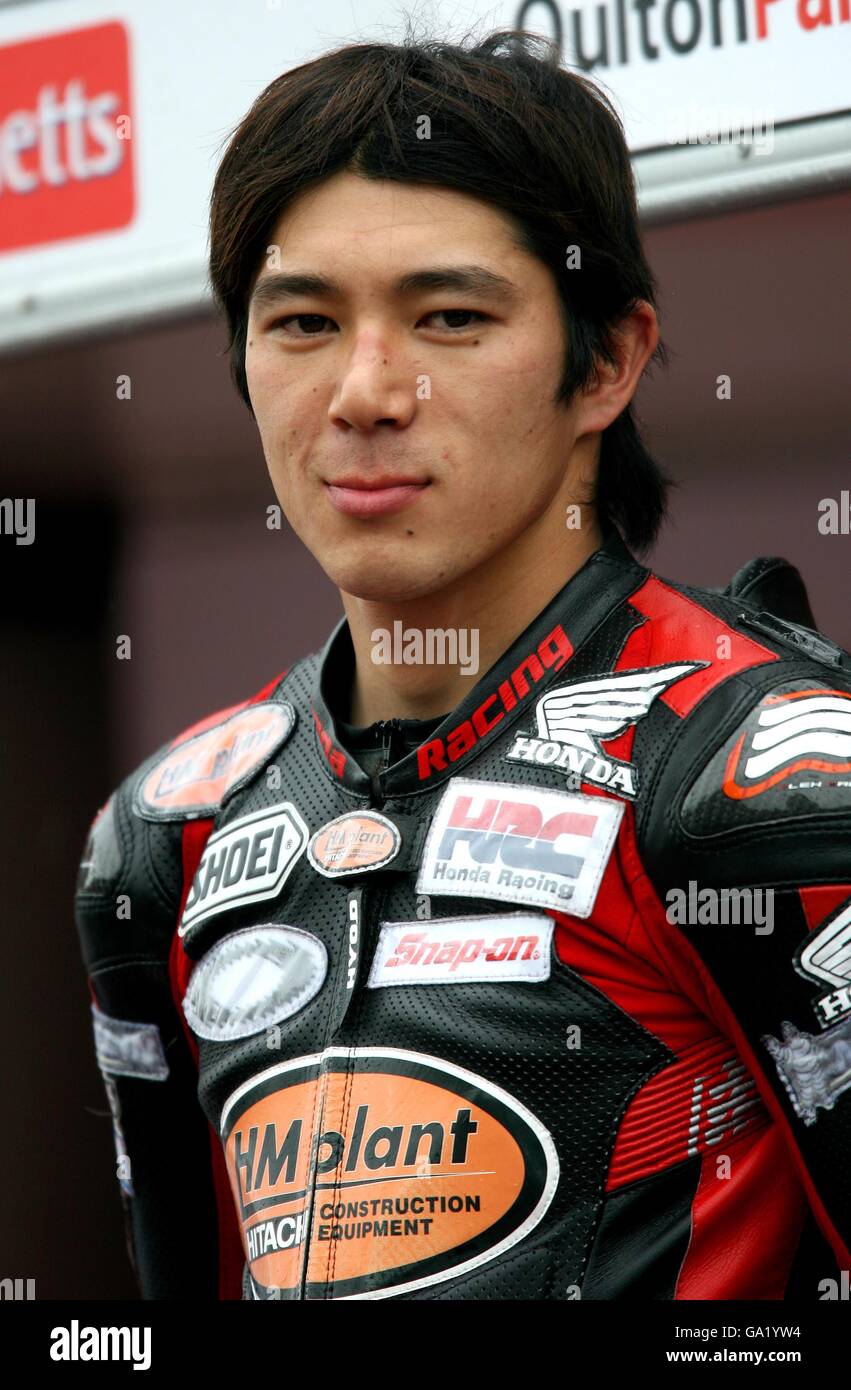 Ryuichi Kiyonari (JPN) Honda - HM Plant Honda on the podium after winning  the first race Stock Photo - Alamy