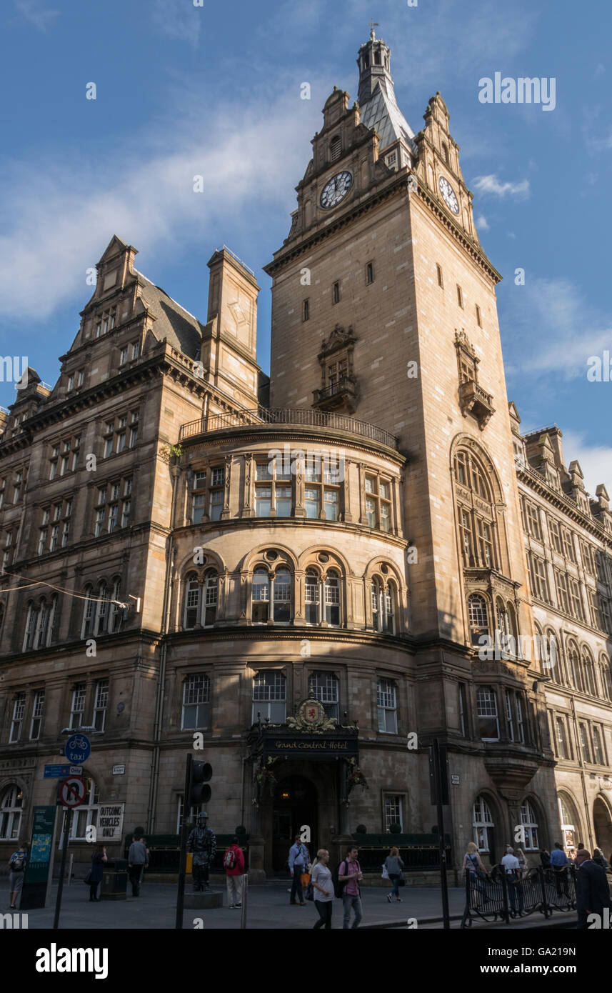 Entrance to Grand Central Hotel, Gordon Street,Glasgow,Scotland,UK, Stock Photo