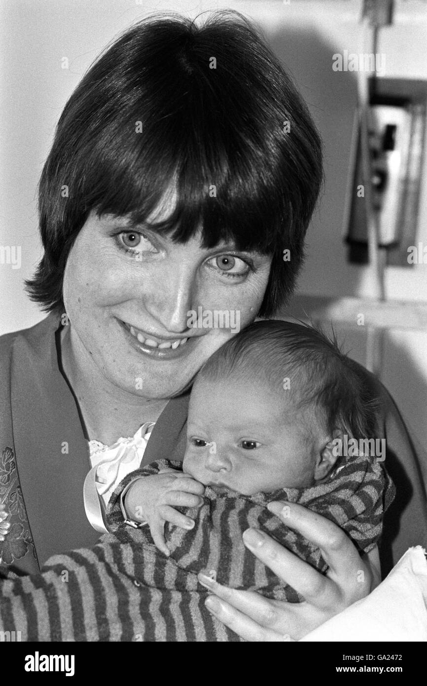 Peckham's new Labour MP Harriet Harman with her son Harry. Stock Photo