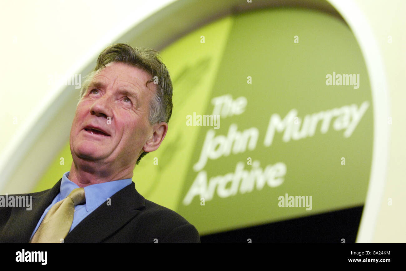 Palin opens literary exhibition. TV globetrotter Michael Palin launches the John Murray Archive at the National Library of Scotland, Edinburgh. Stock Photo