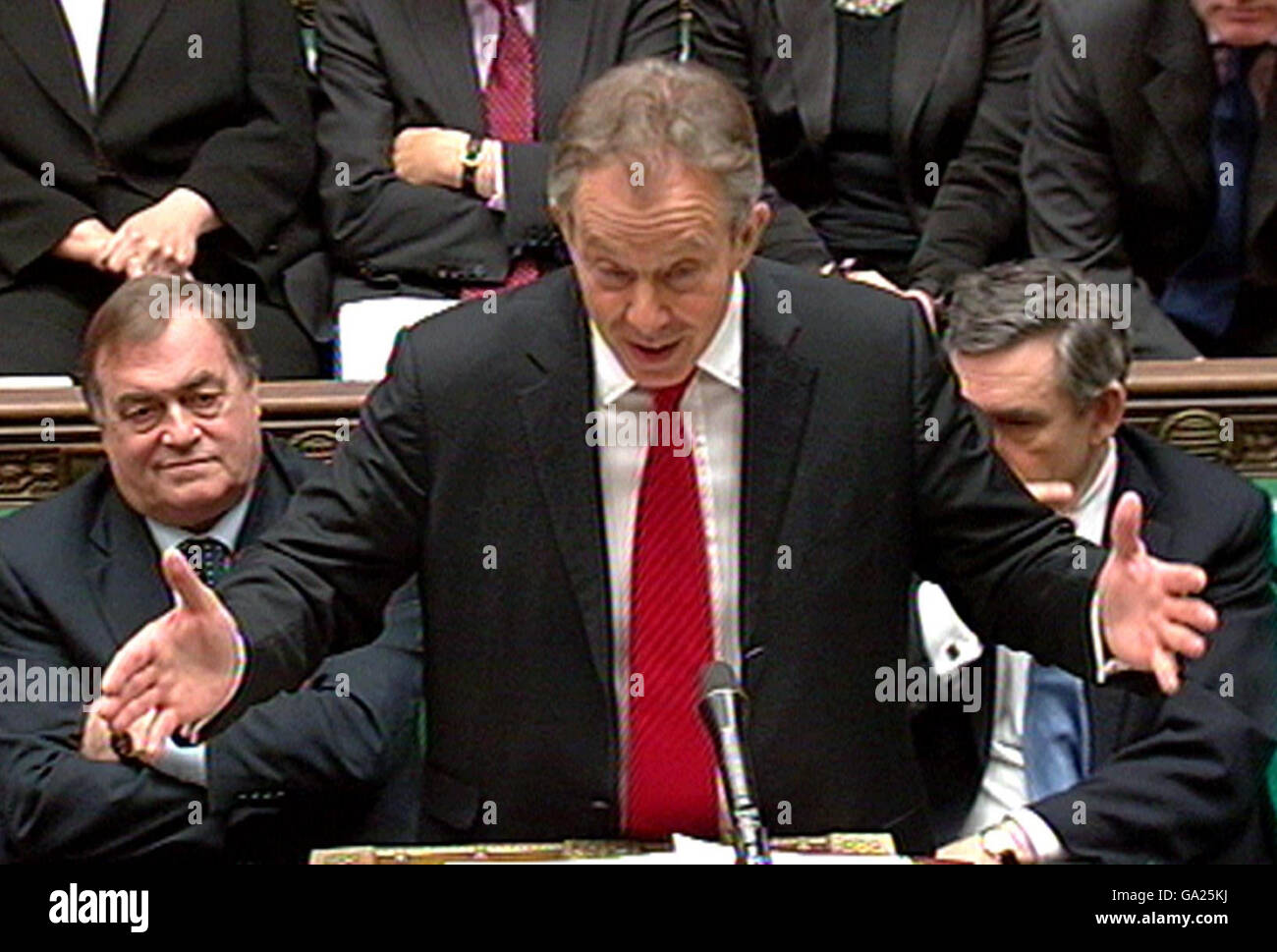 Britain's Prime Minister Tony Blair during his final Prime Minister's