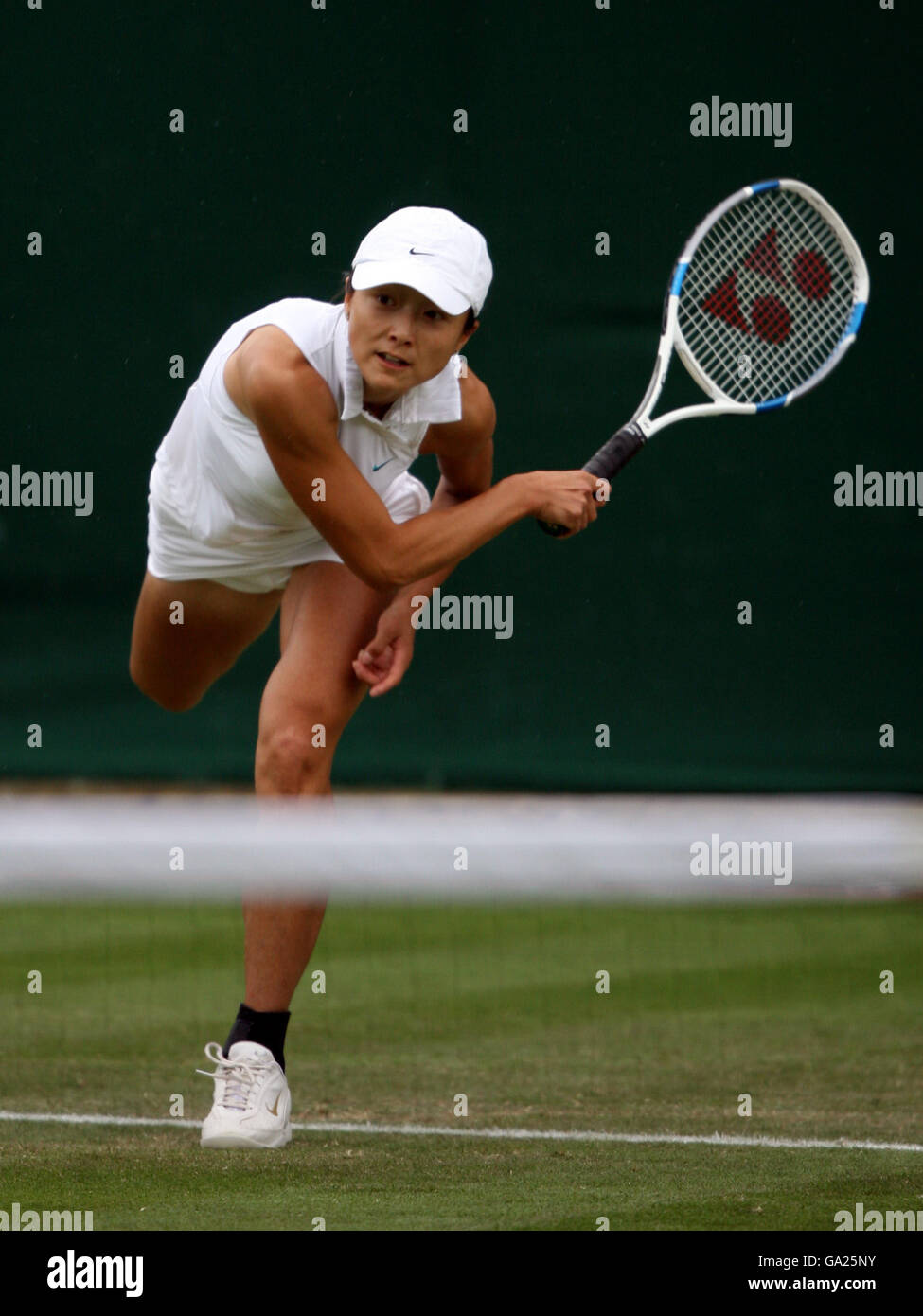 Tennis - Wimbledon Championships 2007 - Day Three - All England Club. China's Zi Yan in action against Tathiana Garbin Stock Photo
