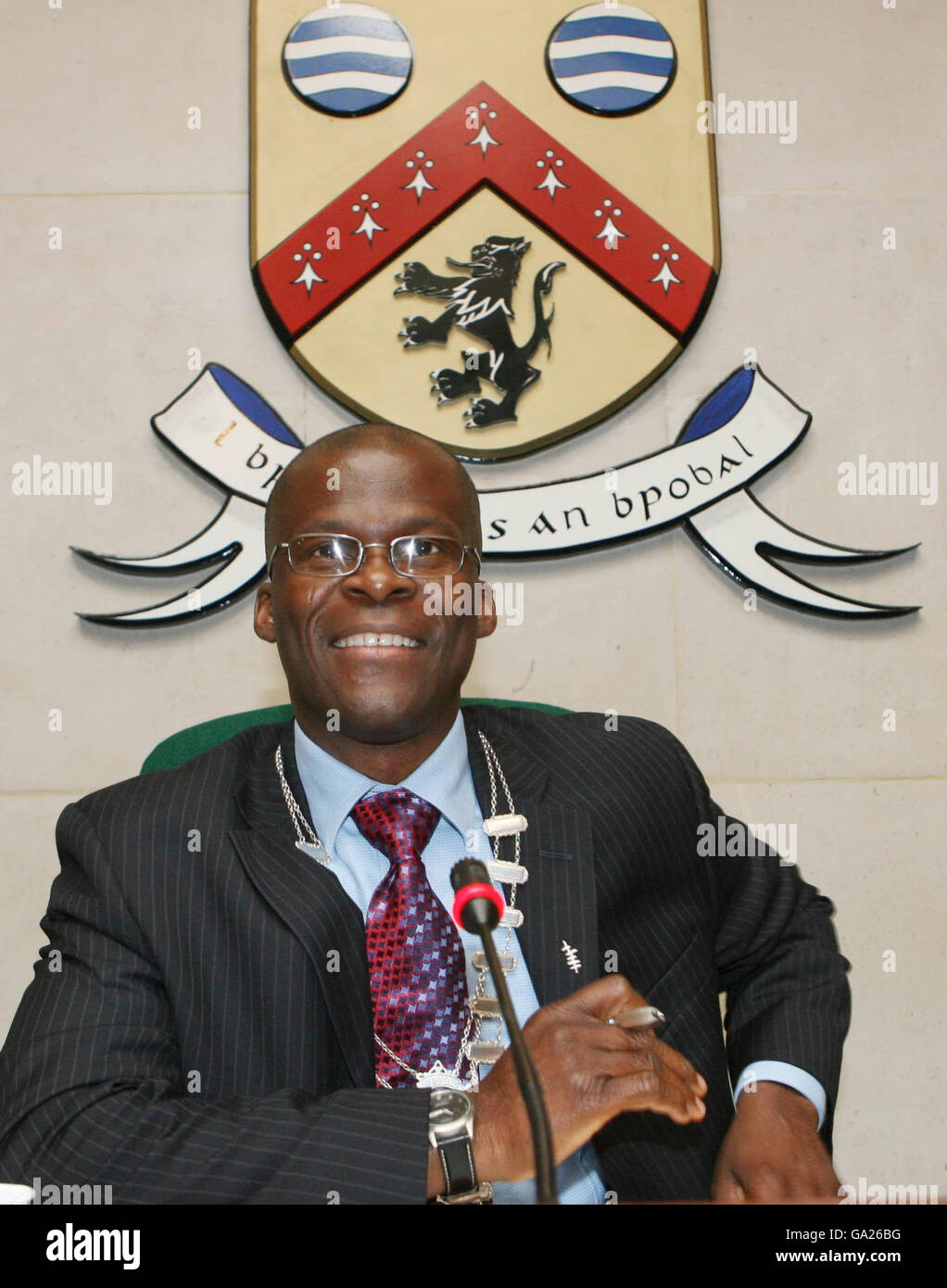 New Mayor of Portlaoise, Nigerian-born Rotimi Adebari, at the Town ...