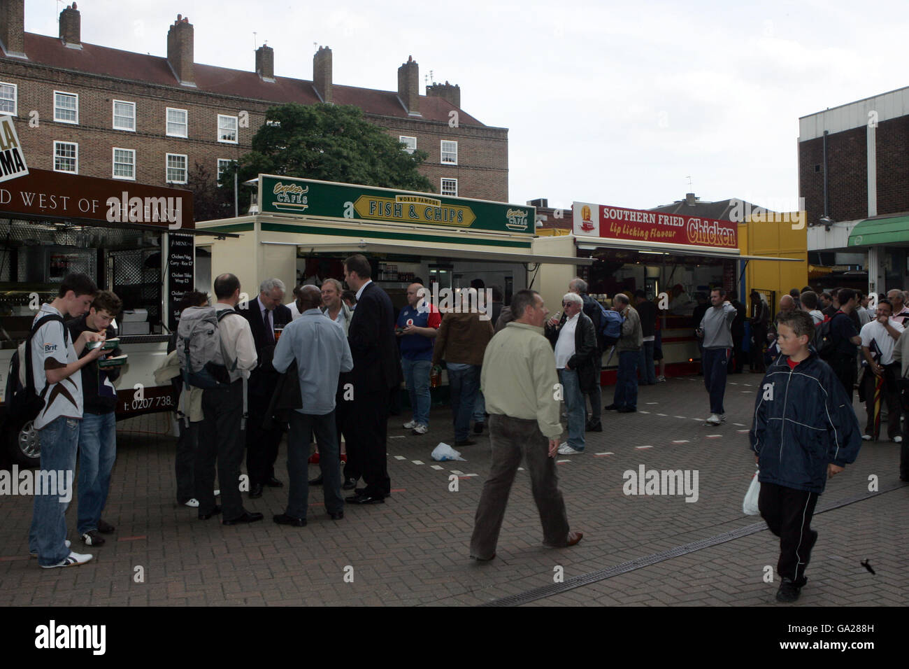 Cricket - NatWest International Twenty20 - England v West Indies - The Brit Oval. Spectators browse through the retail and food units Stock Photo