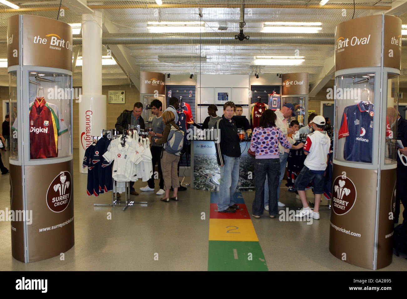Cricket - NatWest International Twenty20 - England v West Indies - The Brit Oval. Spectators browse through the retail and food units Stock Photo