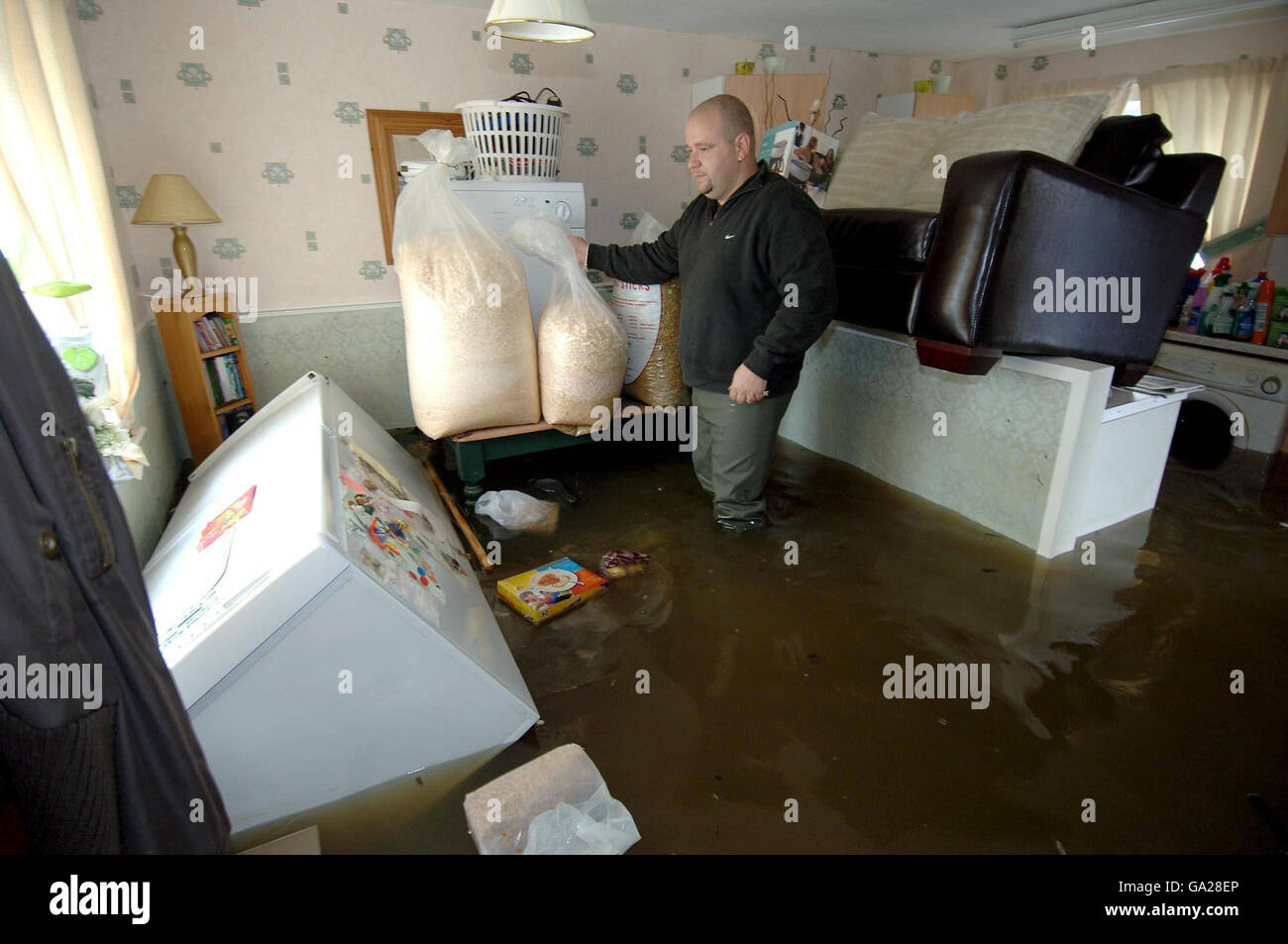 Flooding hits Britain Stock Photo