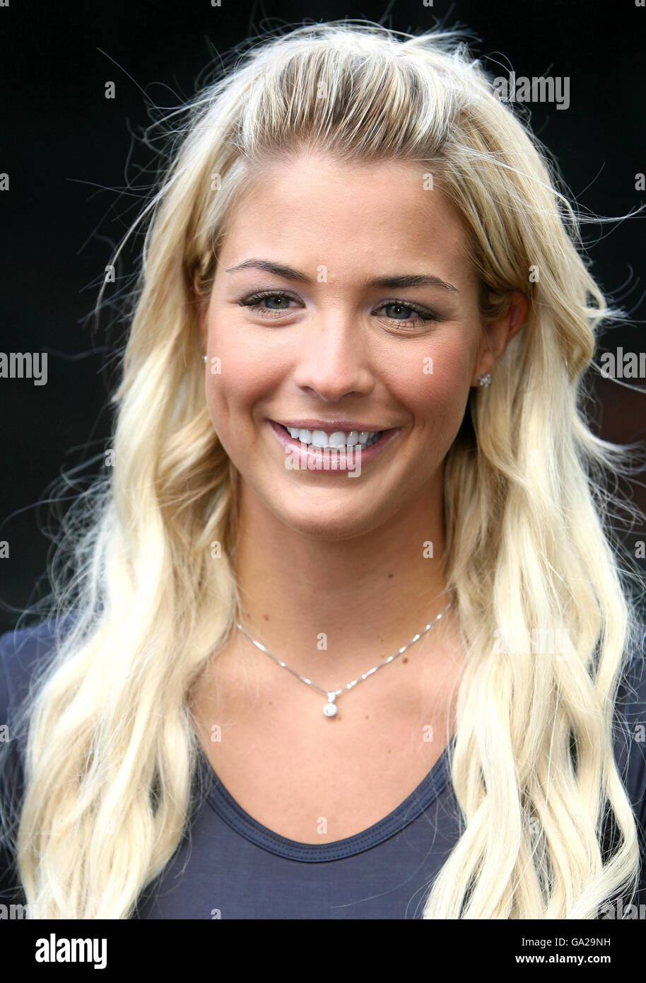 Actress Gemma Atkinson in Covent Garden, central London where Orange gave away hundreds of mountain bikes to celebrate the 2007 Tour De France which starts later this week in London. Stock Photo