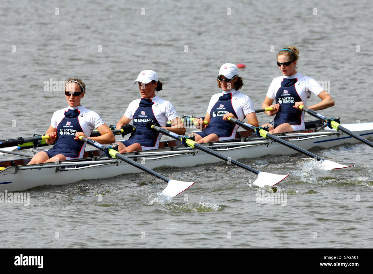 R L Great Britain s Laura Greenhalgh Jane Hall Mathilde Pauls And r-l-great-britain-s-laura-greenhalgh-jane-hall-mathilde-pauls-and
