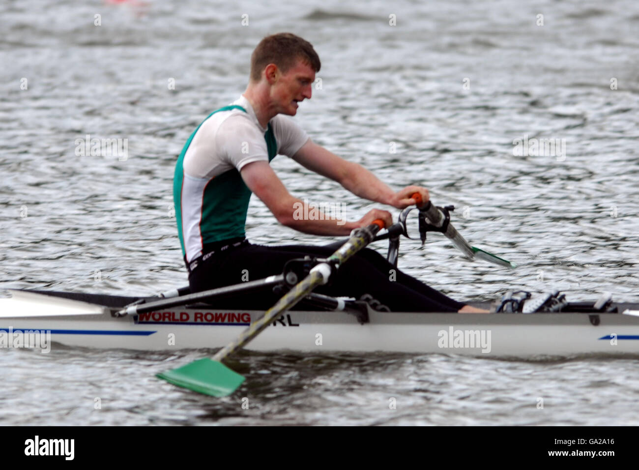 Rowing 2007 World Cup Bosbaan. Ireland's Liam Molloy during the