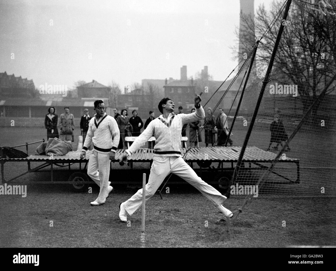 Cricket The Ashes 1948 Australia Nets Lord's Stock Photo Alamy