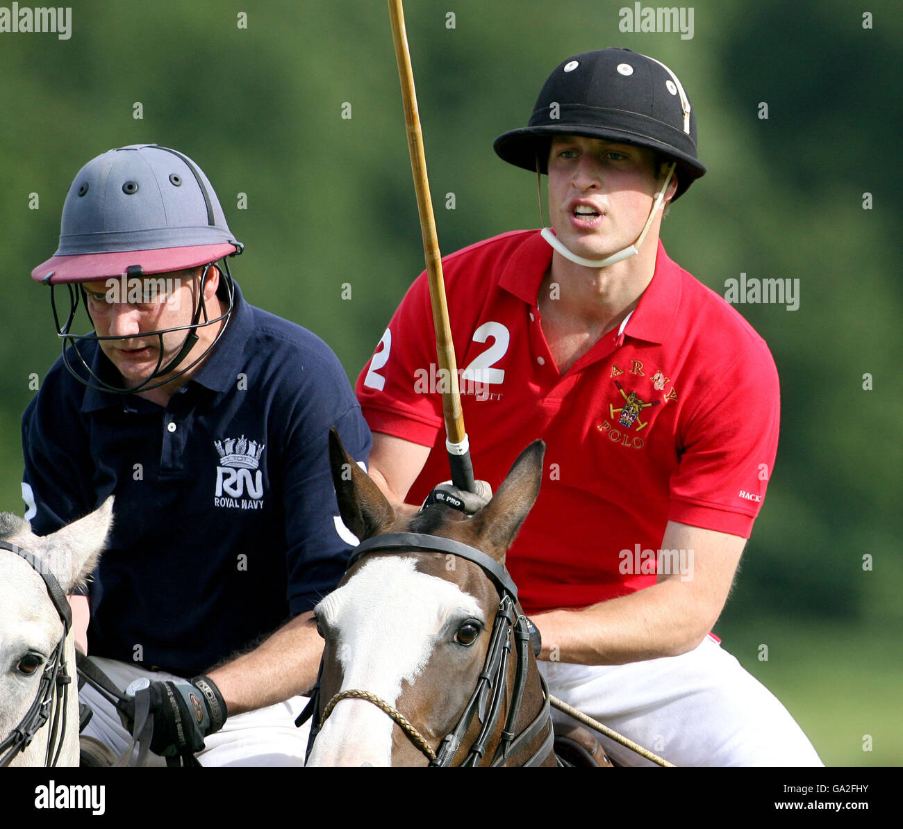 Prince William competes in the Rundle Cup Polo match at Tidworth Polo ...