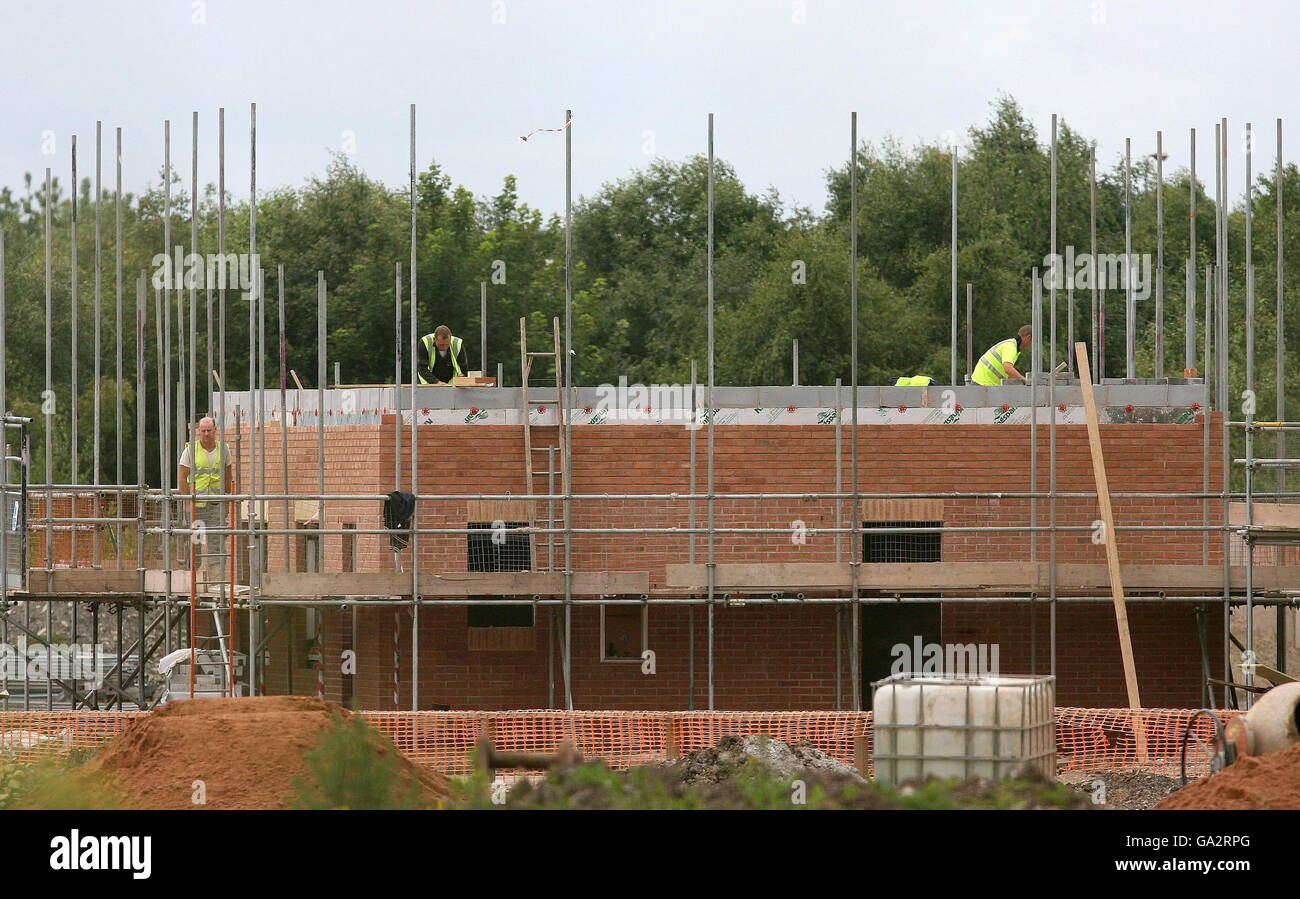 General view gv ladder build house construction constructing working