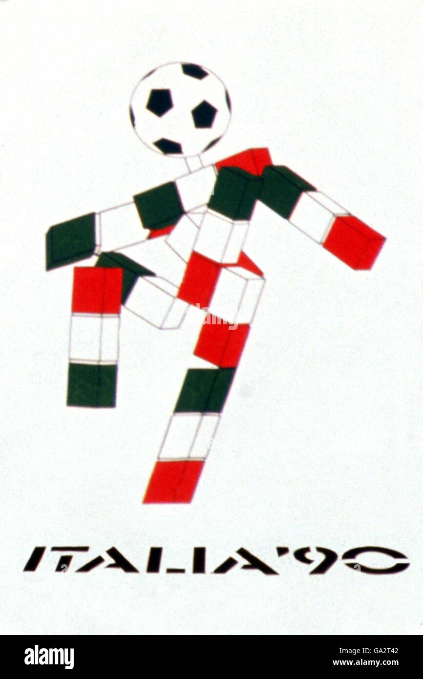 Soccer - World Cup Italia 90. Ciao, the official mascot for the 1990 World Cup Stock Photo