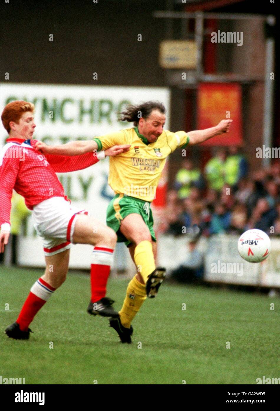 Soccer - FA Cup - Crewe Alexandra v Wrexham Stock Photo