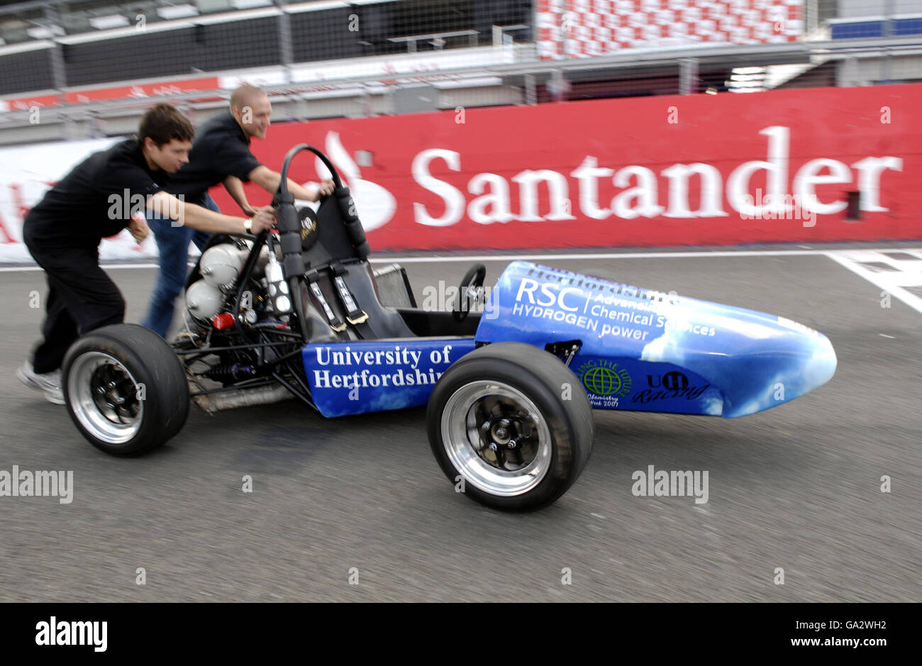 Hydrogen powered race car Stock Photo