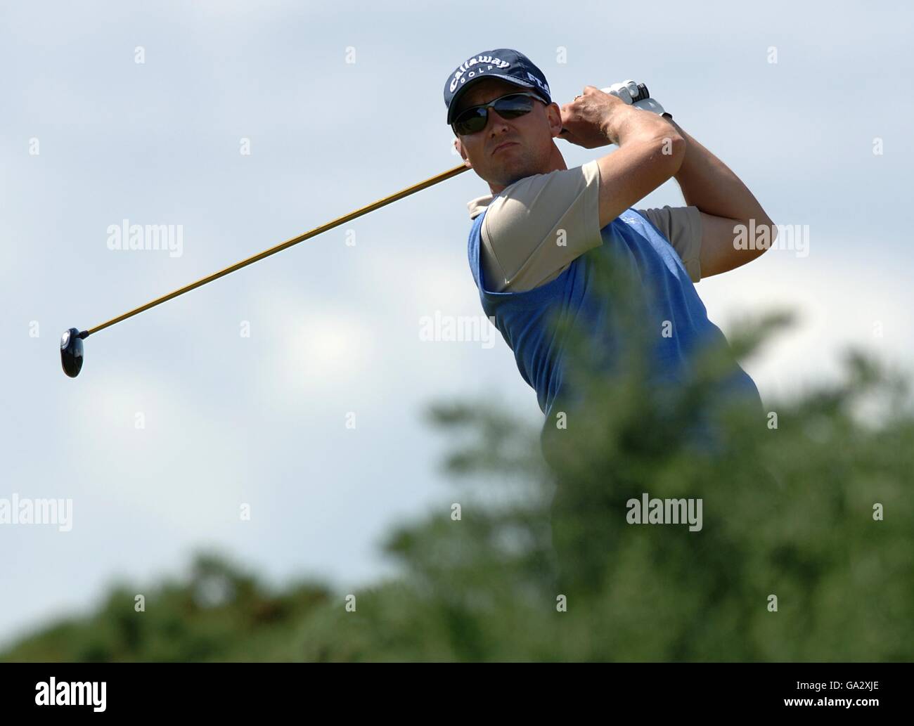 Niclas Fasth action during a practice day ahead of The Open ...