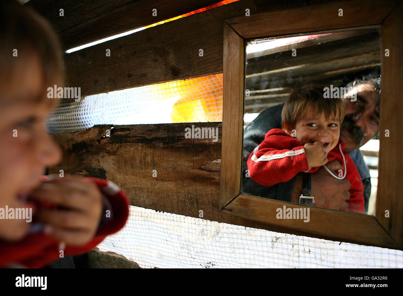 Roma gypsies camp on m50 roundabout ballymun in dublin hi-res stock ...