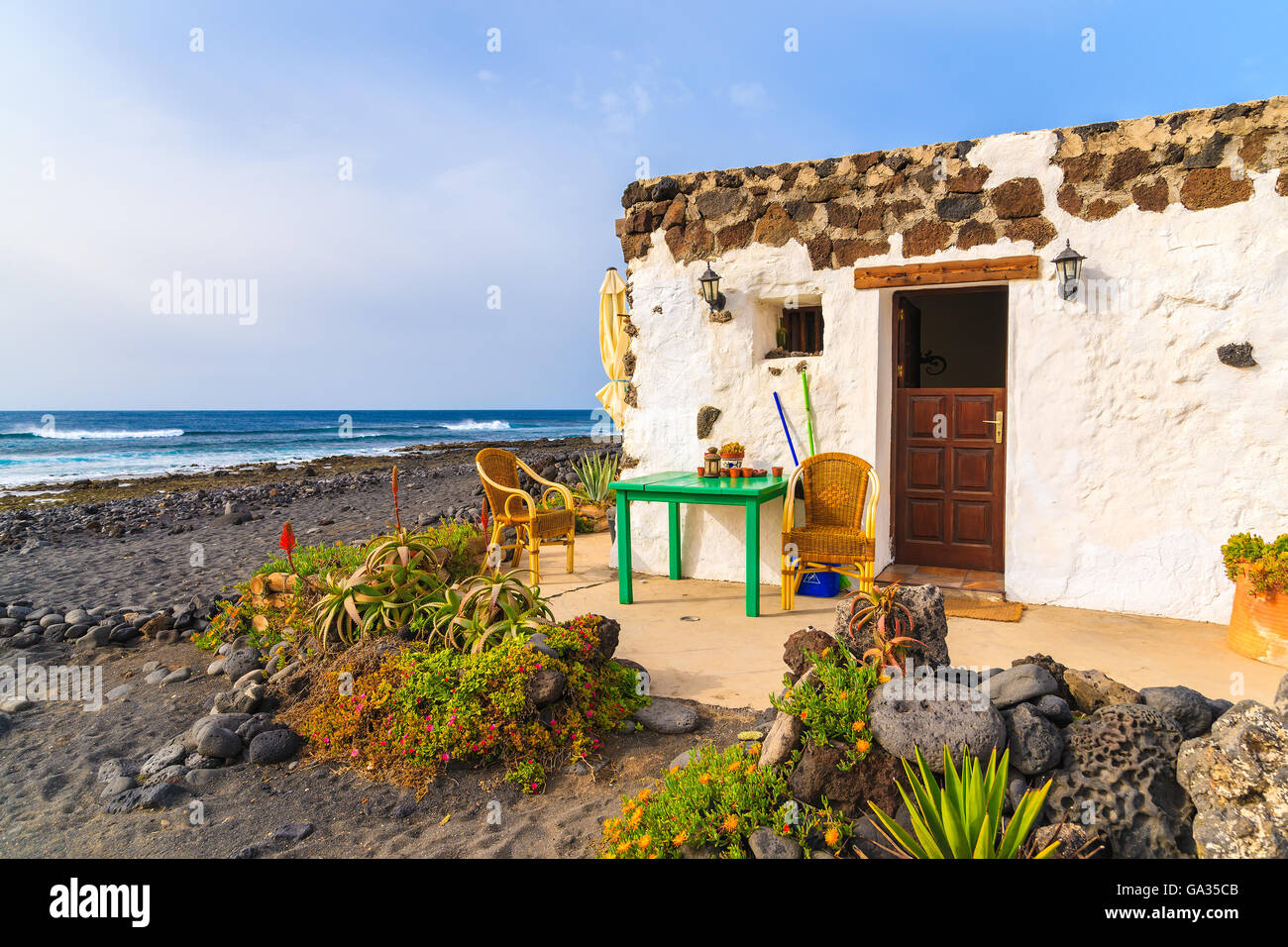 Typical Canarian House For Tourists On El Golfo Beach