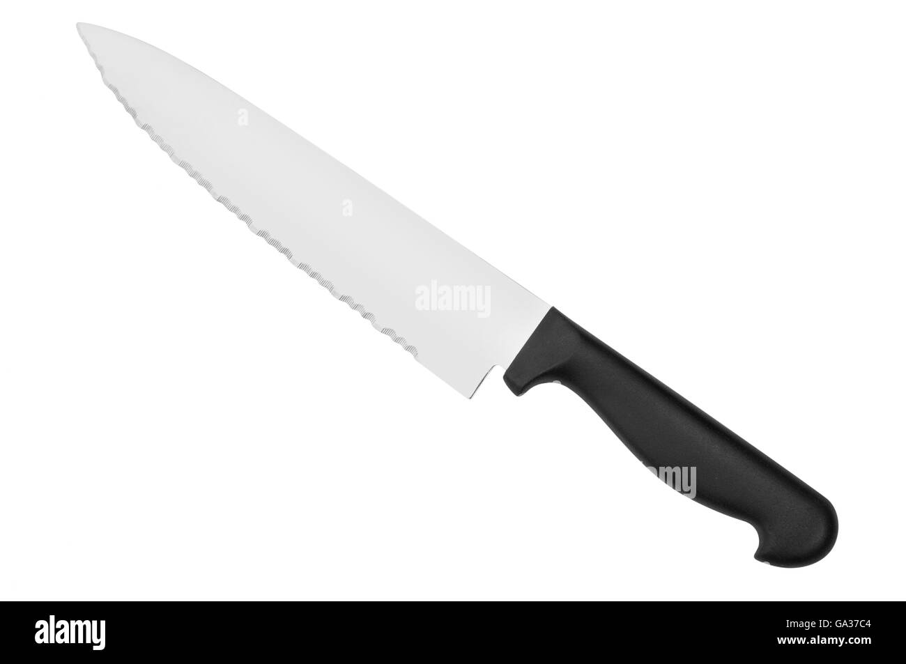Stainless Steel Knife Isolated on White Background Stock Photo