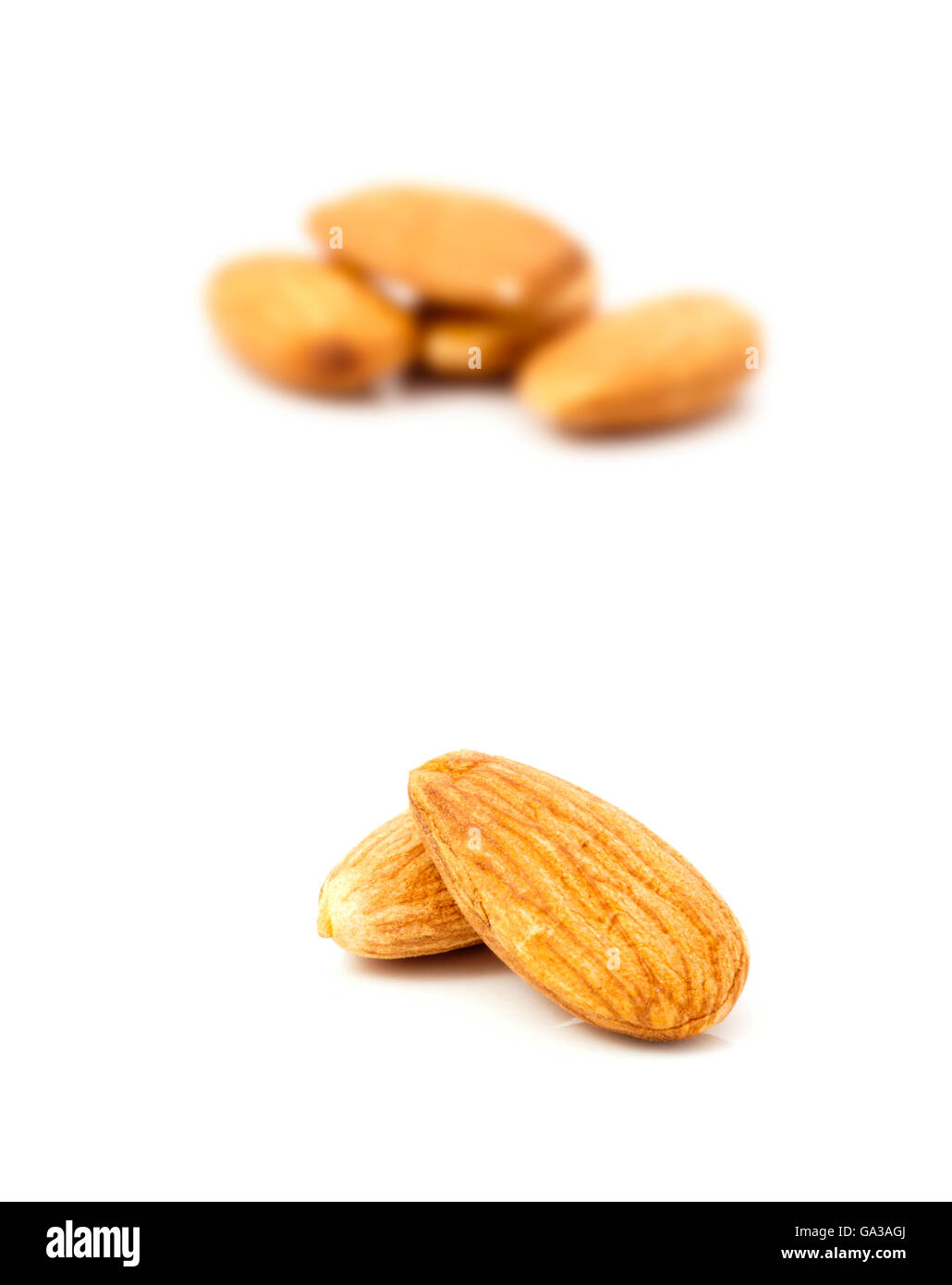 Almond Isolated on White Background Stock Photo