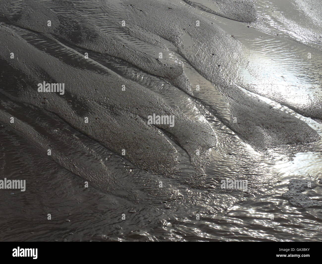 Ocean Rivulets Water erosion patterns hi-res stock photography and images - Alamy