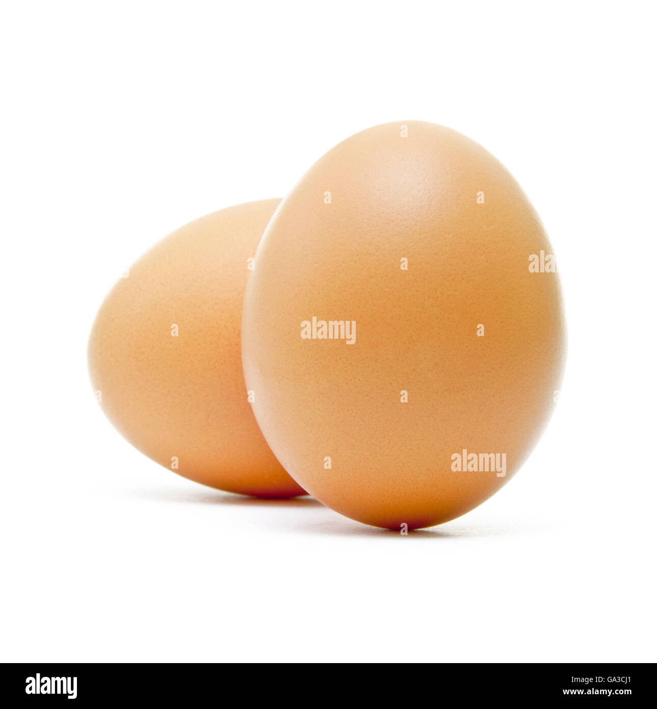 Two Fresh Eggs Isolated on White Background Stock Photo - Alamy
