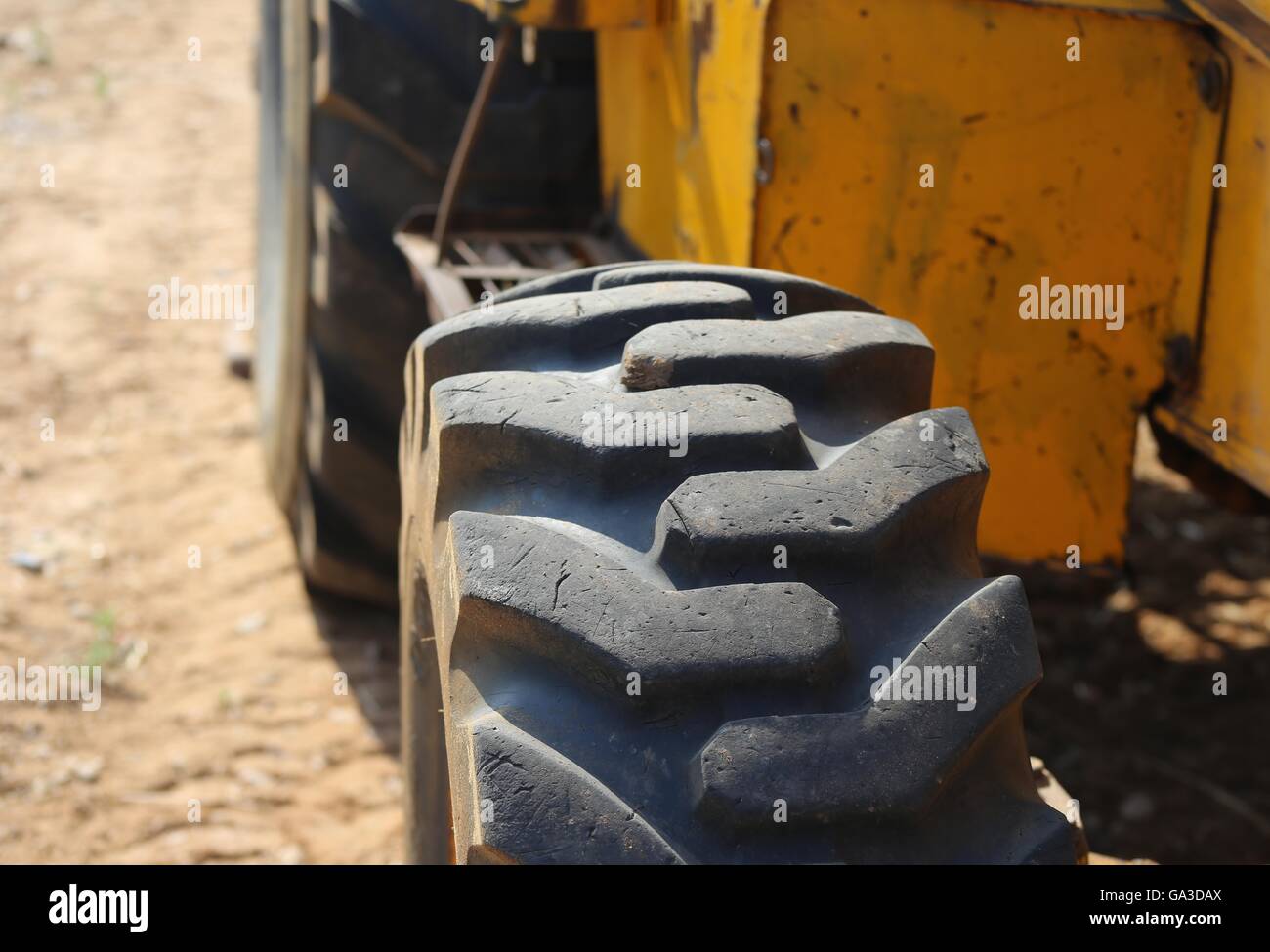 Loader Tire Stock Photo