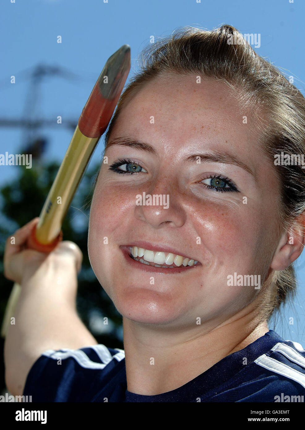 Javelin thrower Goldie Sayers in Vaasa, Finland today as the GB Womens