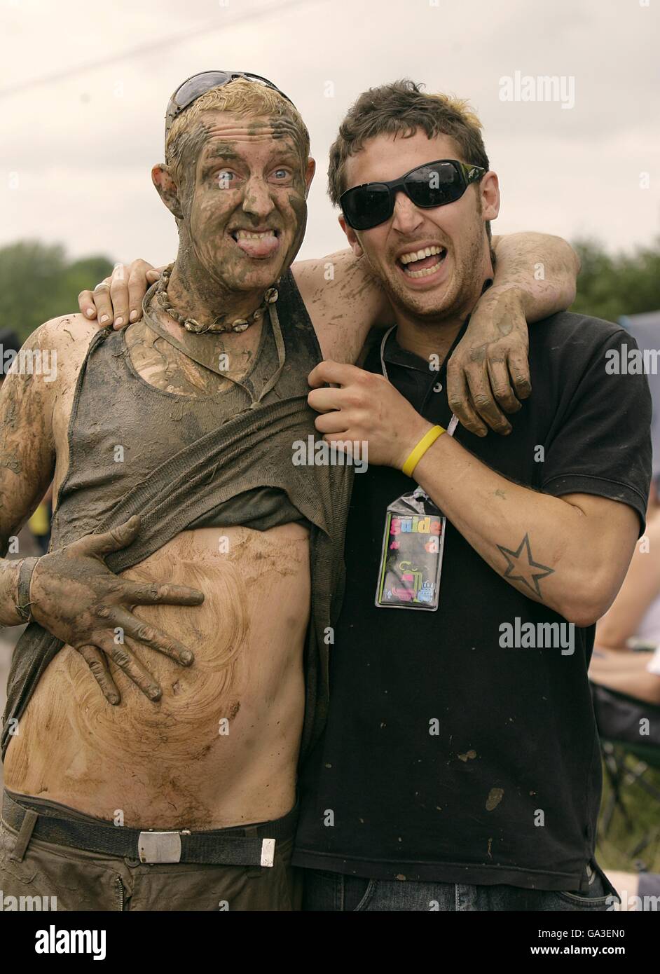 Covered in mud glastonbury hi-res stock photography and images - Alamy