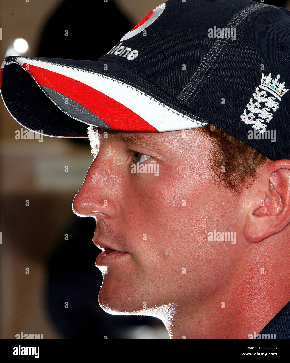 England's Paul Collingwood during a press conference to announce the new captain of the England One Day cricket team at Chester Le Street, Durham. Stock Photo