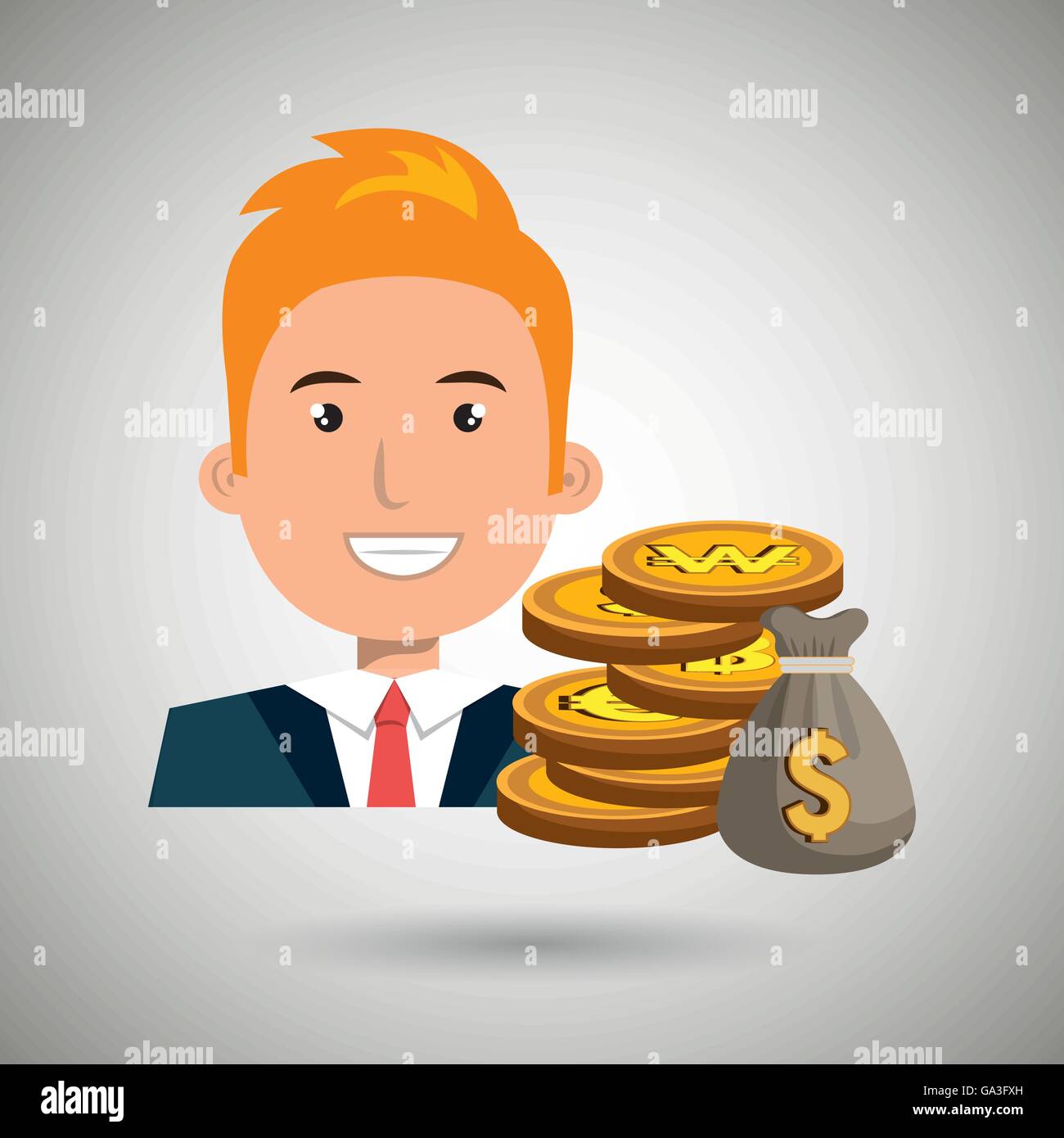 man with bag coins isolated icon design Stock Vector Image & Art - Alamy