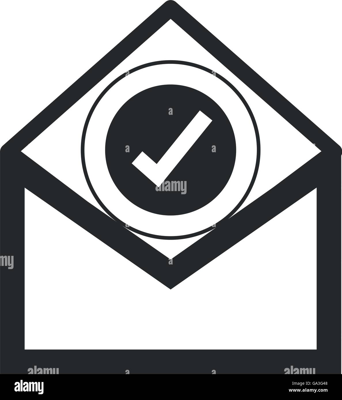 envelope with check icon Stock Vector Image & Art - Alamy