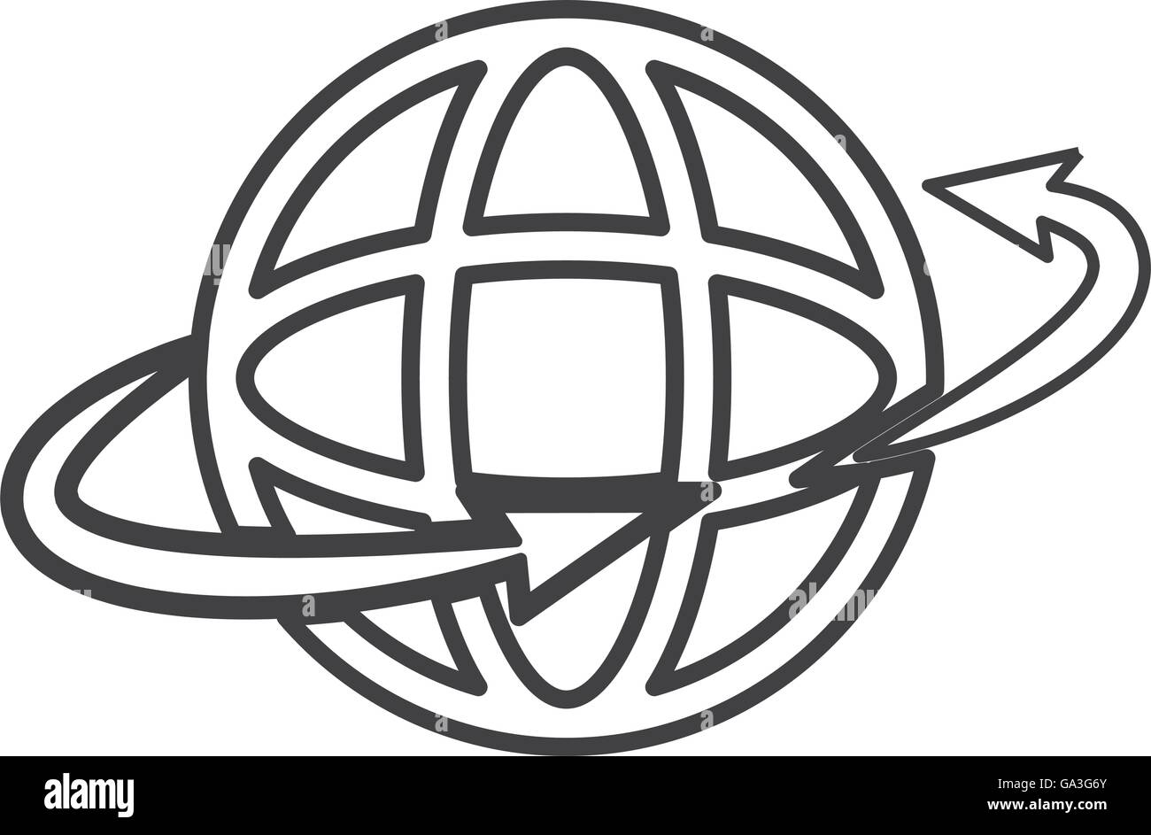arrow and planet earth diagram icon Stock Vector Image & Art - Alamy