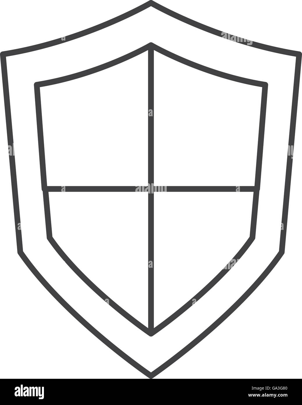 Blank shield drawing Black and White Stock Photos & Images - Alamy